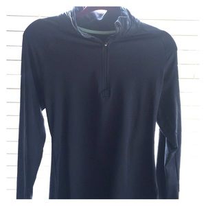 Silver/blue zip hoodie (performance material)